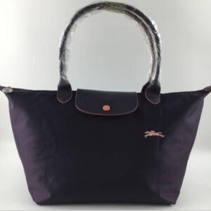 Longchamp LIMITED EDITION Purple Tote Bag with Pink Accents